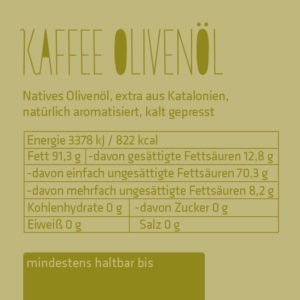 Kaffee-Olivenöl